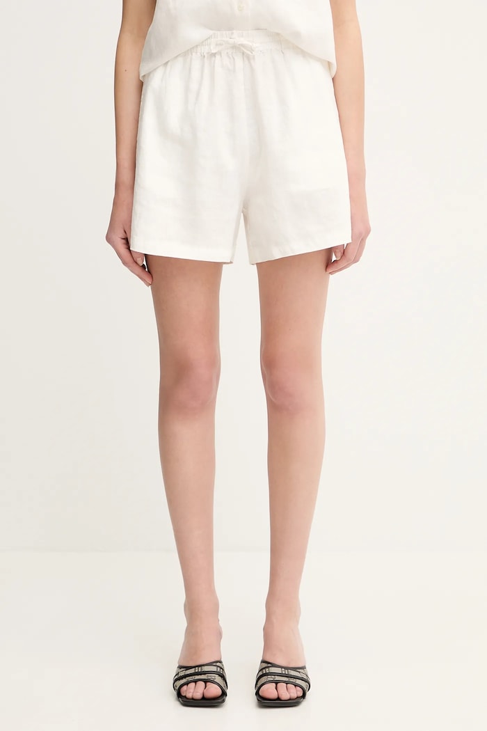 Samsoe Samsoe linen shorts MAREN white F23900001