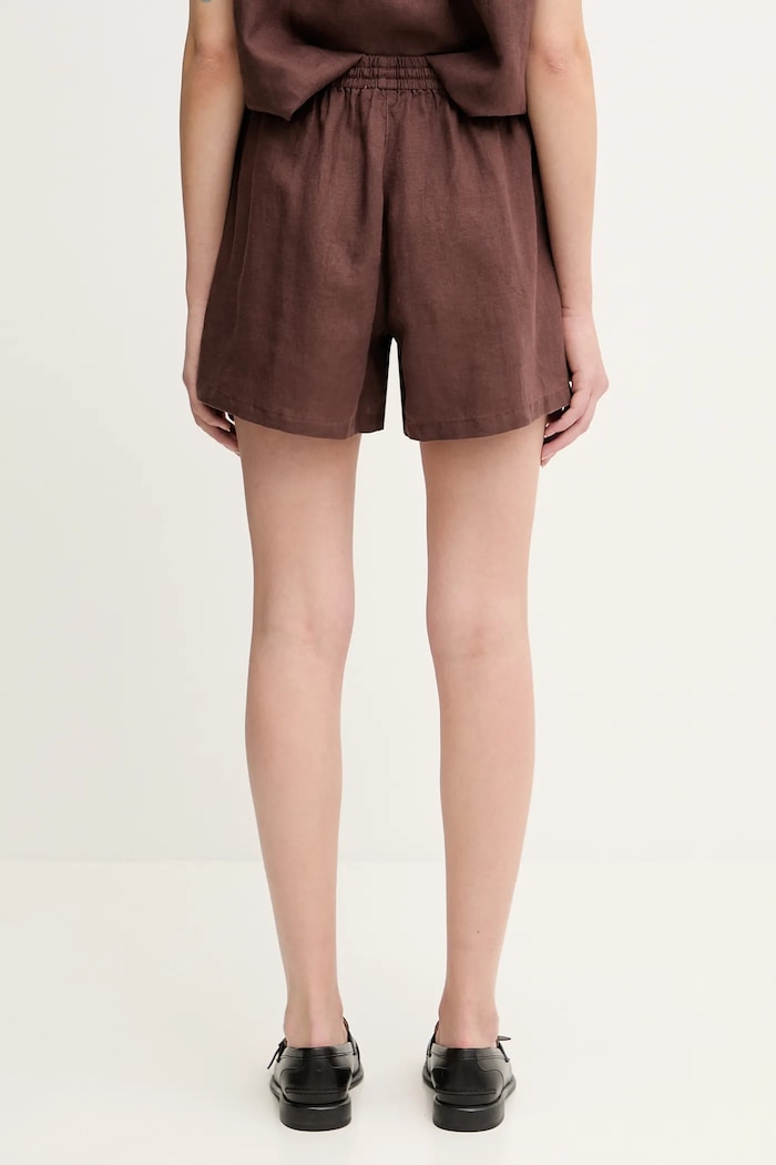 Clothing Samsoe Samsoe linen shorts MAREN F23900001 brown