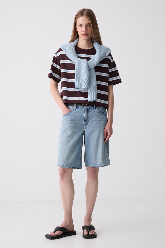 Levi's σορτς γυναικεία ντένιμ BAGGY DAD 000MJ μπλε AA00