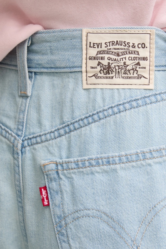 Levi's szorty damskie jeansowe HIGH BAGGY SHORT niebieski A9311
