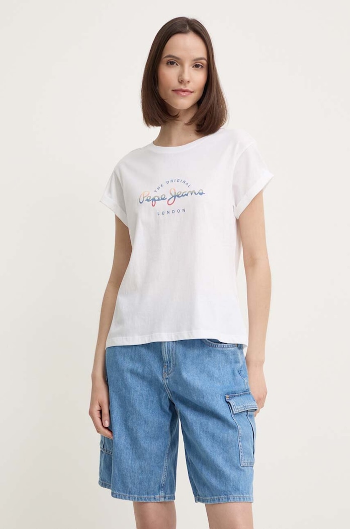 Τζιν σορτς Pepe Jeans RELAXED SHORT HW WORKER καφέ PL801136