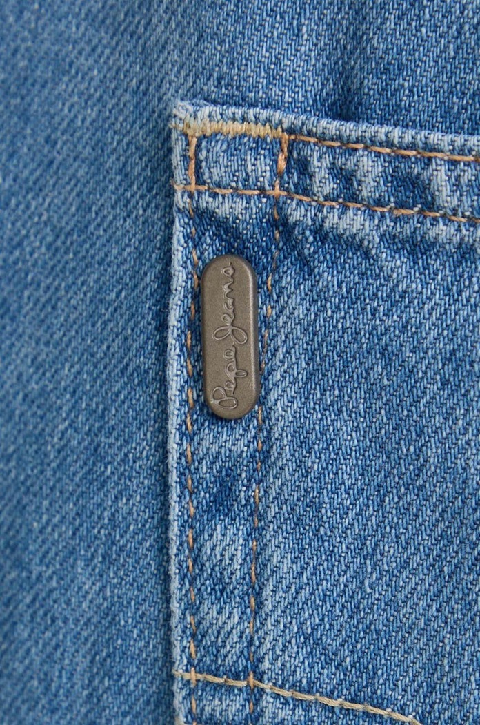Τζιν σορτς Pepe Jeans RELAXED SHORT HW WORKER PL801136 καφέ