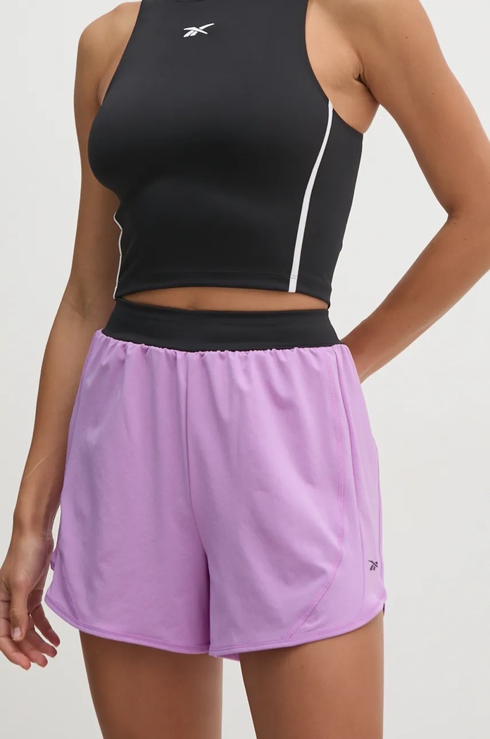 Šortky Reebok LUX Collection s elastanom fialová 100205670