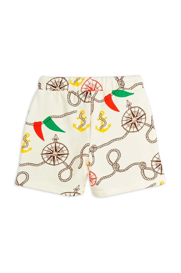 Chłopiec Mini Rodini szorty bawełniane dziecięce Nautical 2463011000 beżowy