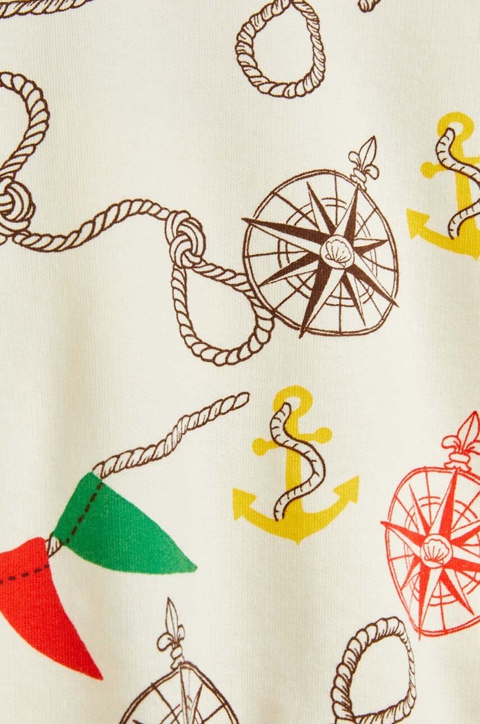 Mini Rodini szorty bawełniane dziecięce Nautical 2463011000 beżowy