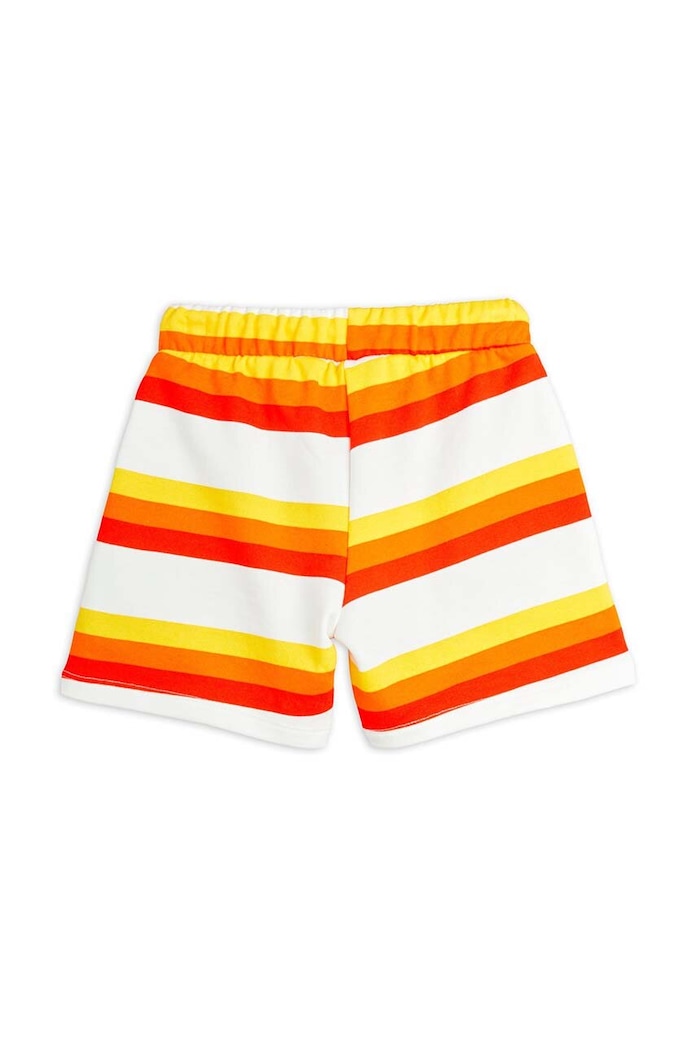 Κοριτσίστικα Παιδικό βαμβακερό σορτς Mini Rodini Stripe 2463011800 πορτοκαλί