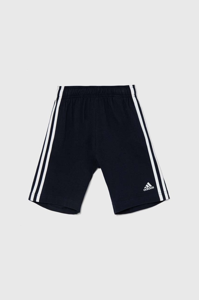 Παιδικό βαμβακερό σορτς adidas U 3SN SHO HY4717 σκούρο μπλε AW24