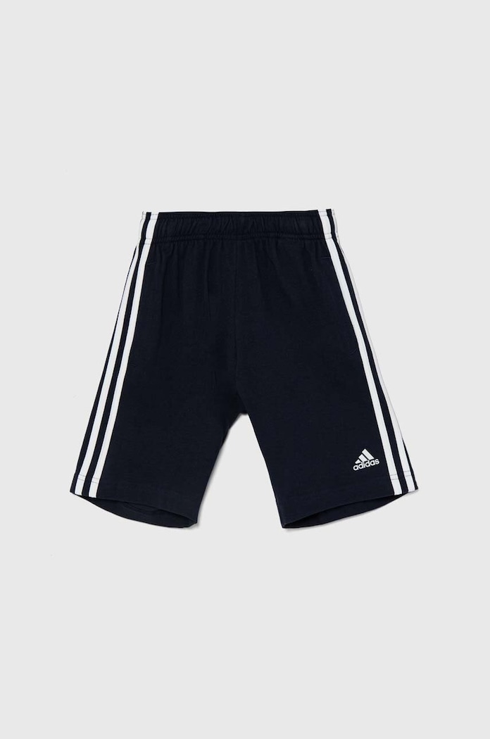 Παιδικό βαμβακερό σορτς adidas U 3SN SHO HY4717 σκούρο μπλε AW24