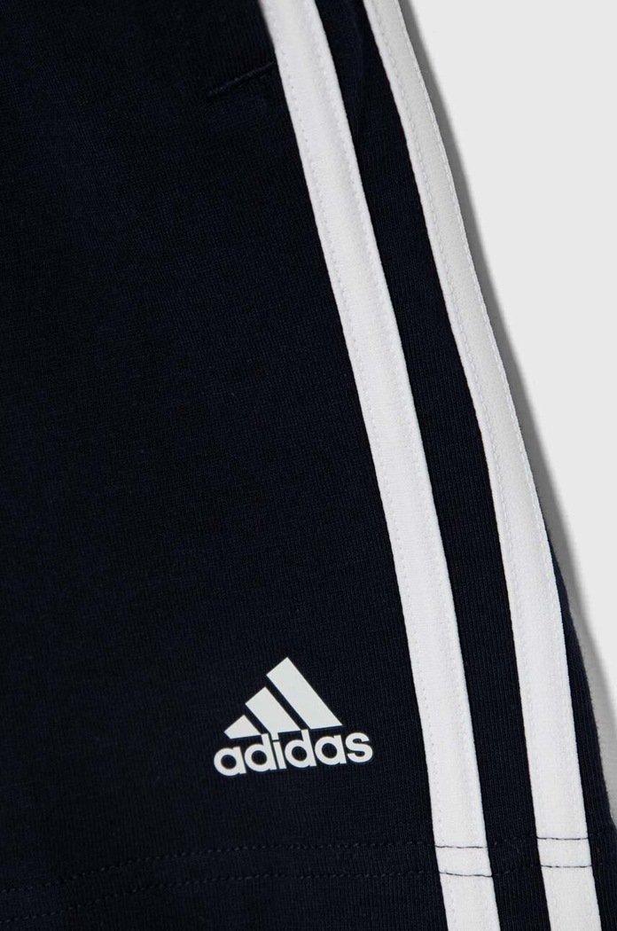 Παιδικό βαμβακερό σορτς adidas U 3SN SHO σκούρο μπλε HY4717