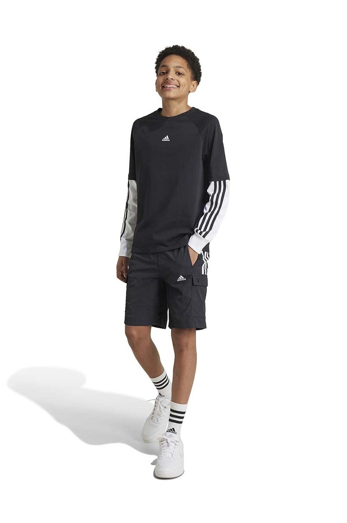 Παιδικό σορτς adidas JAM WV CRG SH εμπριμέ μαύρο IV7050
