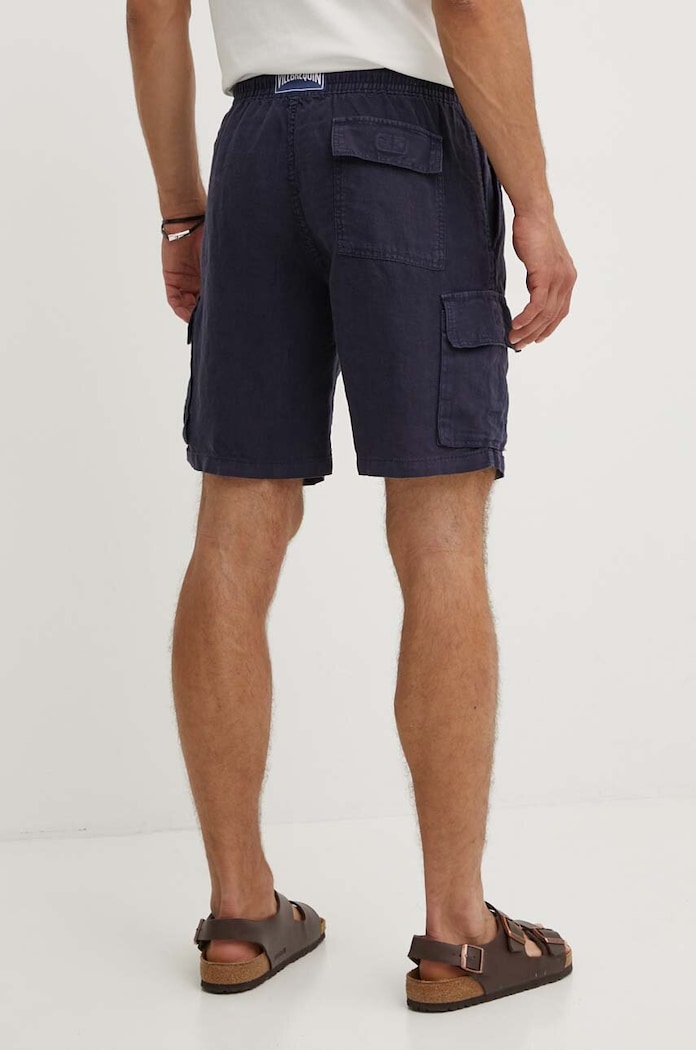 Îmbrăcăminte Vilebrequin pantaloni scurti din in BAIE BAIU3U01 bleumarin