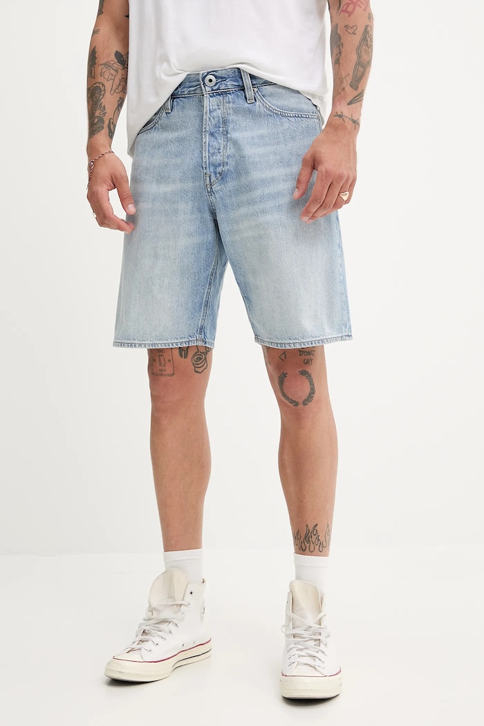 G-Star Raw szorty jeansowe niebieski D24411.D536