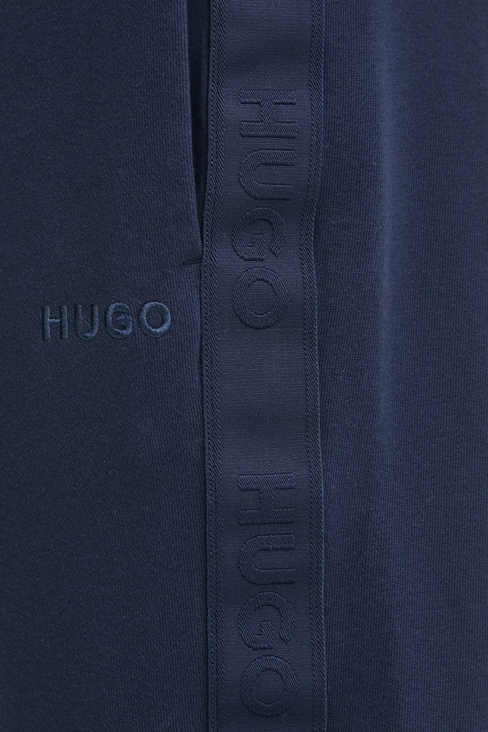 Společenské bavlněné šortky HUGO námořnická modř 50520492