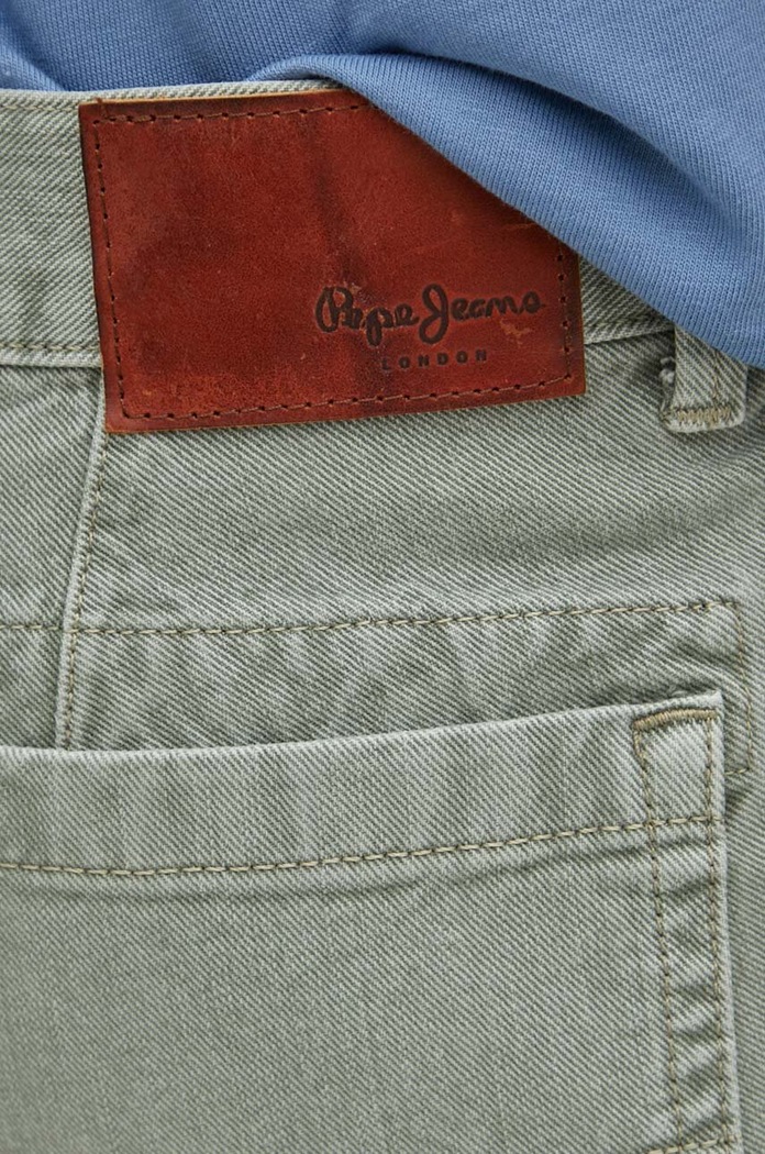 Pepe Jeans szorty jeansowe RELAXED SHORT UTILITY COLOUR zielony PM801121