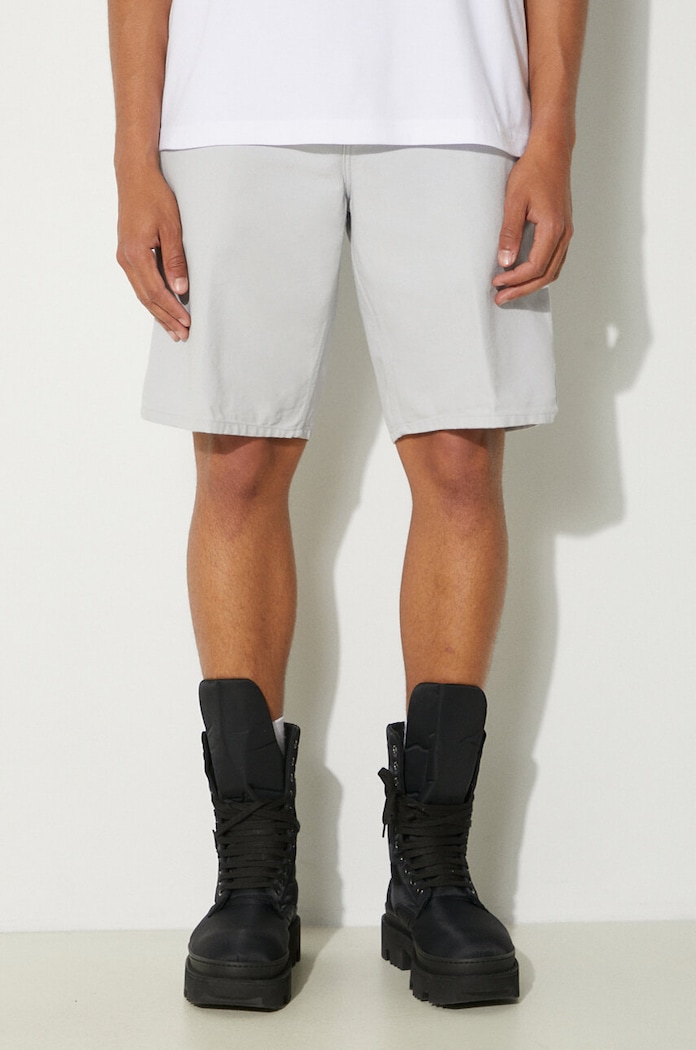 Carhartt WIP pantaloncini in cotone Single Knee Short cotone grigio I027942.29J02
