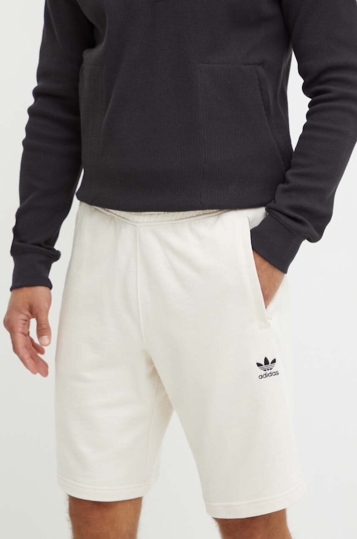 adidas Originals szorty bawełniane Essential bawełna beżowy IY8518
