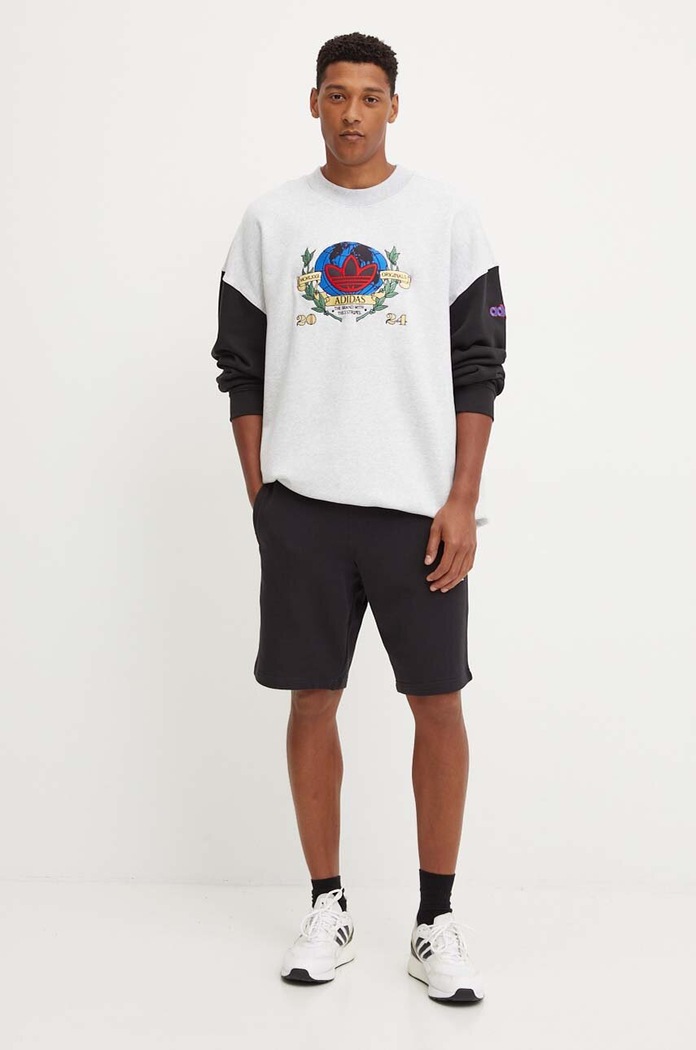 Βαμβακερό σορτσάκι adidas Originals IY8520 μαύρο AW24