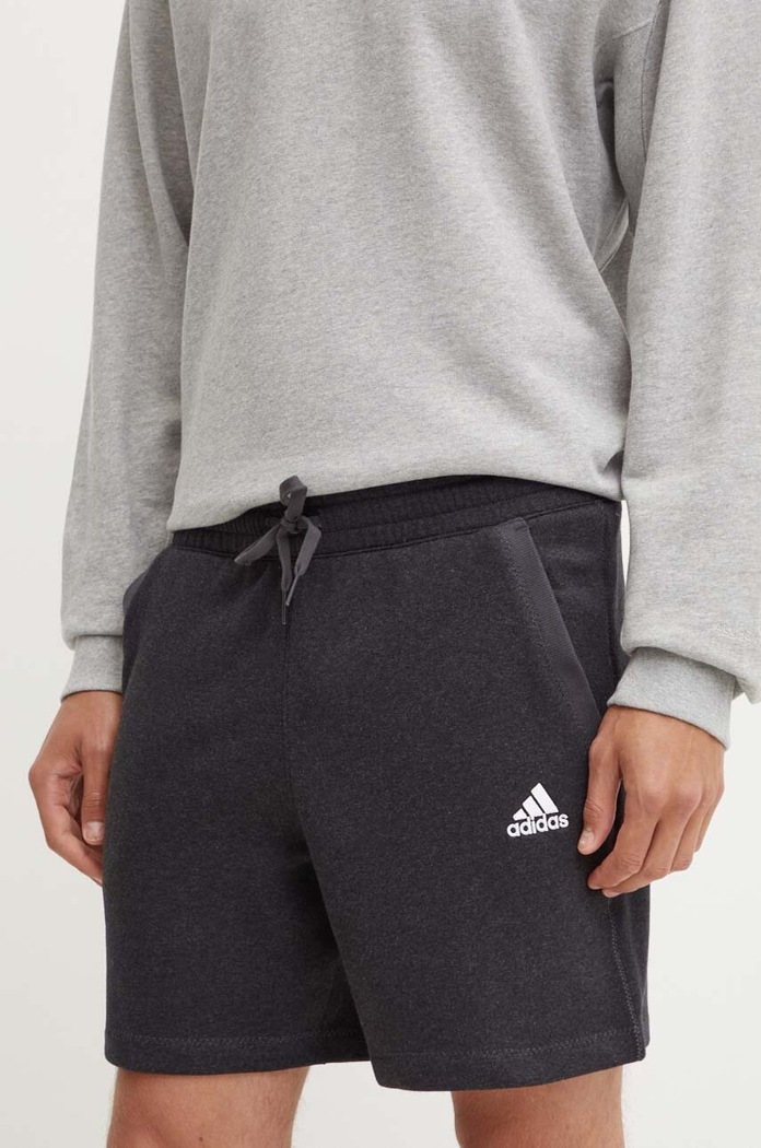 Σορτς adidas πλεκτό ύφασμα γκρί IW6360