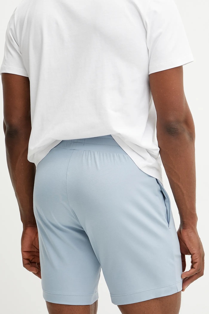 HUGO Pantaloni scurți de pijama bărbați cu bumbac Laze Shorts CW 50525247 albastru SS26