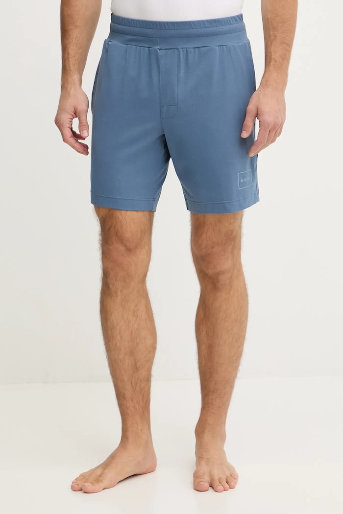 HUGO szorty piżamowe męskie z bawełną Laze Shorts CW niebieski 50525247