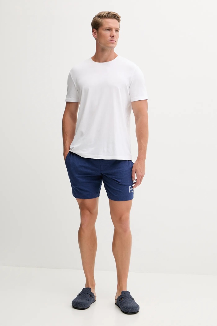 HUGO szorty piżamowe męskie z bawełną Laze Shorts CW 50525247 granatowy SS26