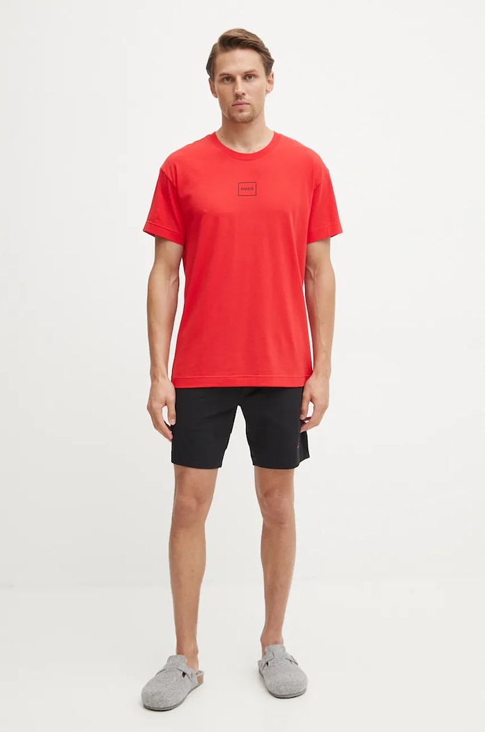 HUGO pyžamové šortky pánské s bavlnou Laze Shorts CW 50525247 černá SS26