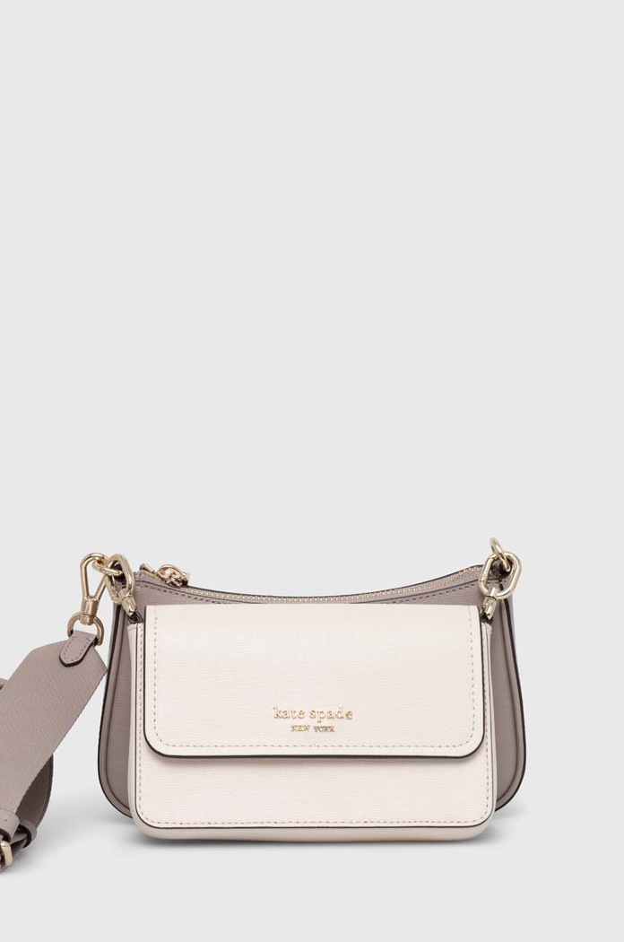 Kate Spade torba skórzana skóra licowa beżowy KD051