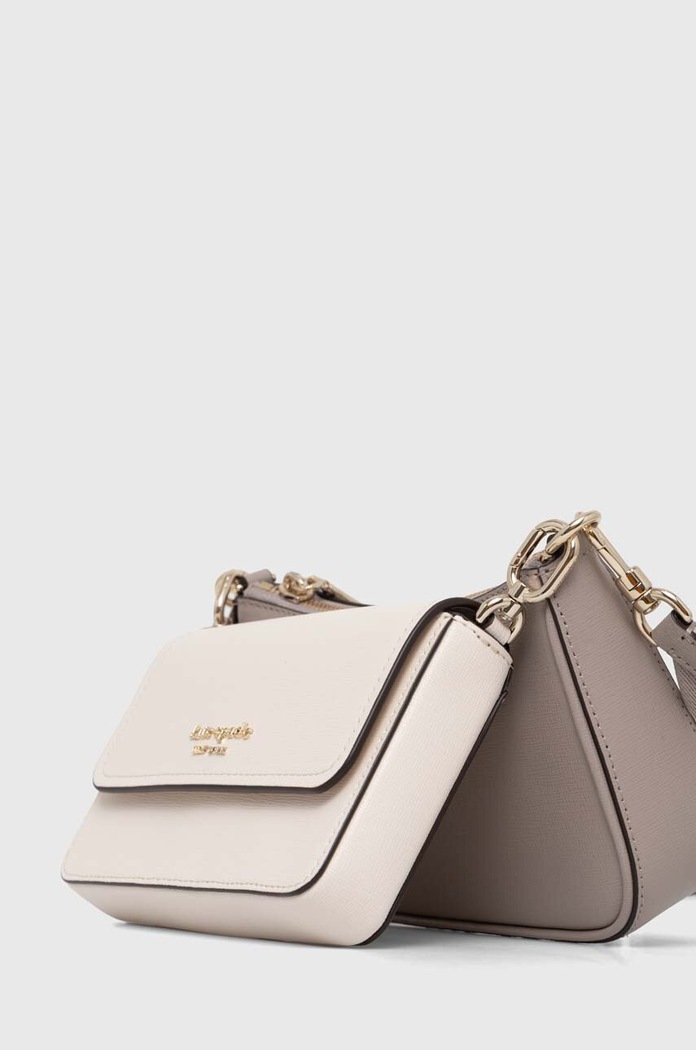 Kate Spade torba skórzana KD051 beżowy AW24