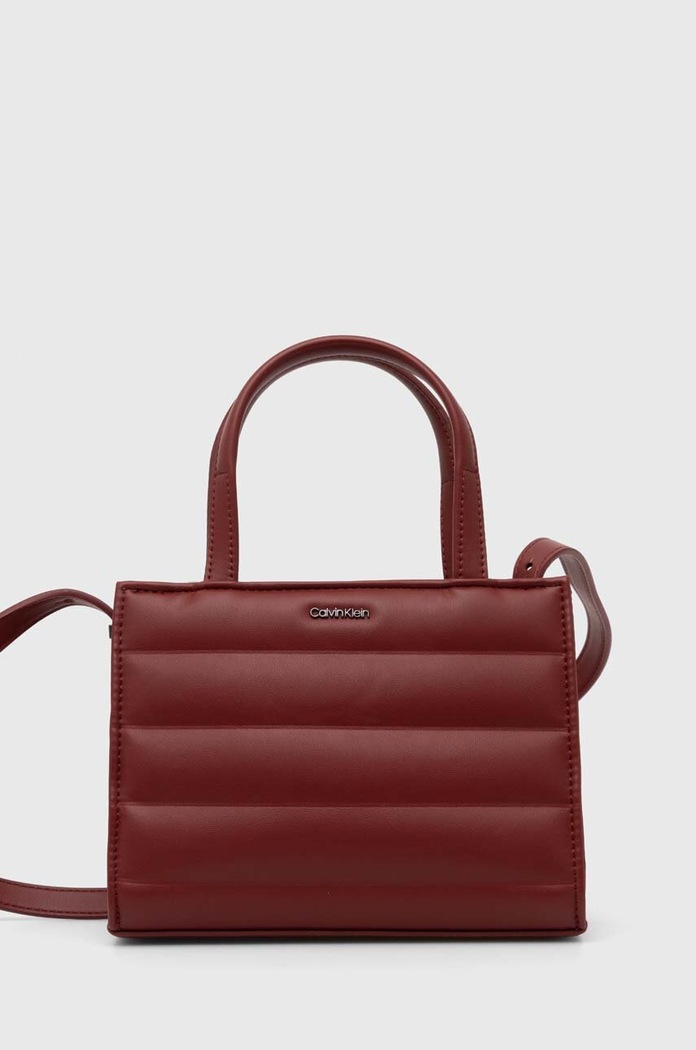 Kabelka Calvin Klein hladký červená K60K612116