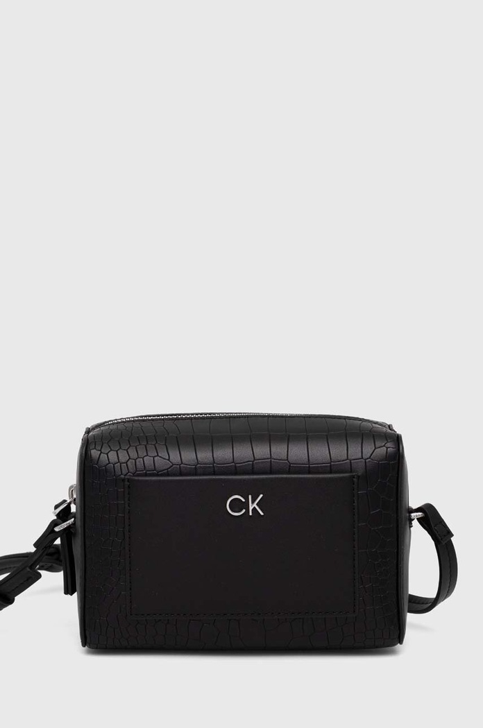 Τσάντα Calvin Klein απομίμηση λείου δέρματος μαύρο K60K612140