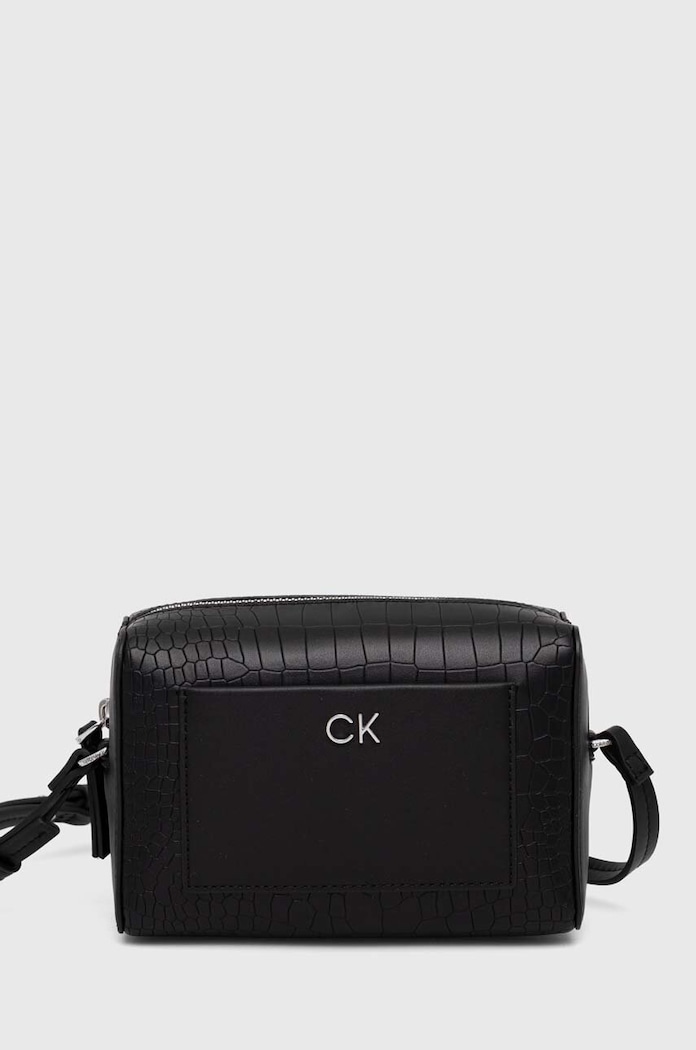 Τσάντα Calvin Klein απομίμηση λείου δέρματος μαύρο K60K612140
