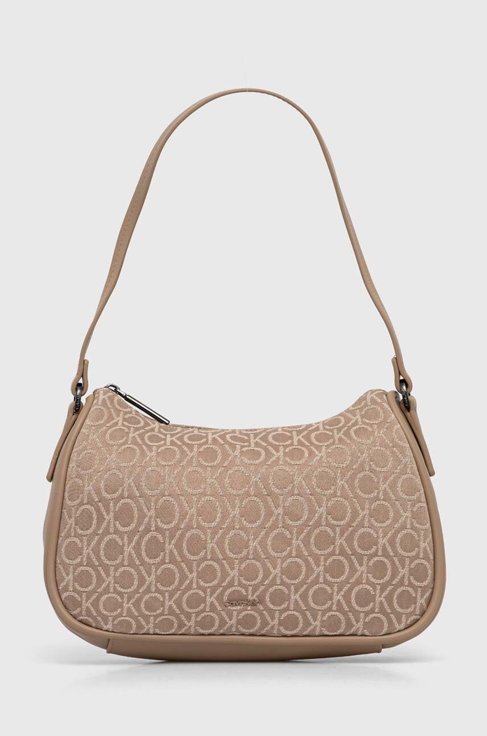 Calvin Klein torebka nie mieści A4 beżowy K60K612333