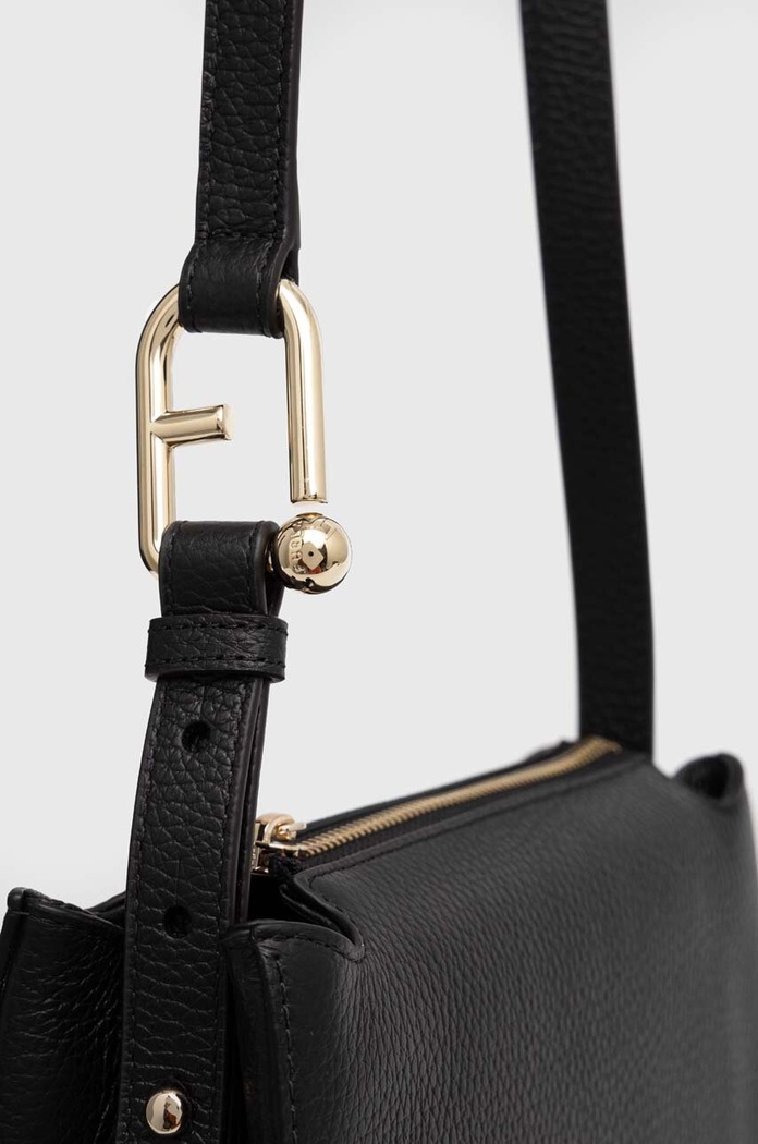 Kožená kabelka Furla černá WB01275.HSF000.O6000