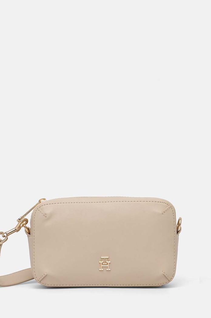 Tommy Hilfiger torebka nie mieści A4 beżowy AW0AW16689