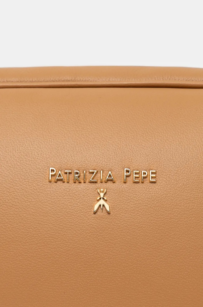 Kožená kabelka Patrizia Pepe 8B0192.L113 béžová