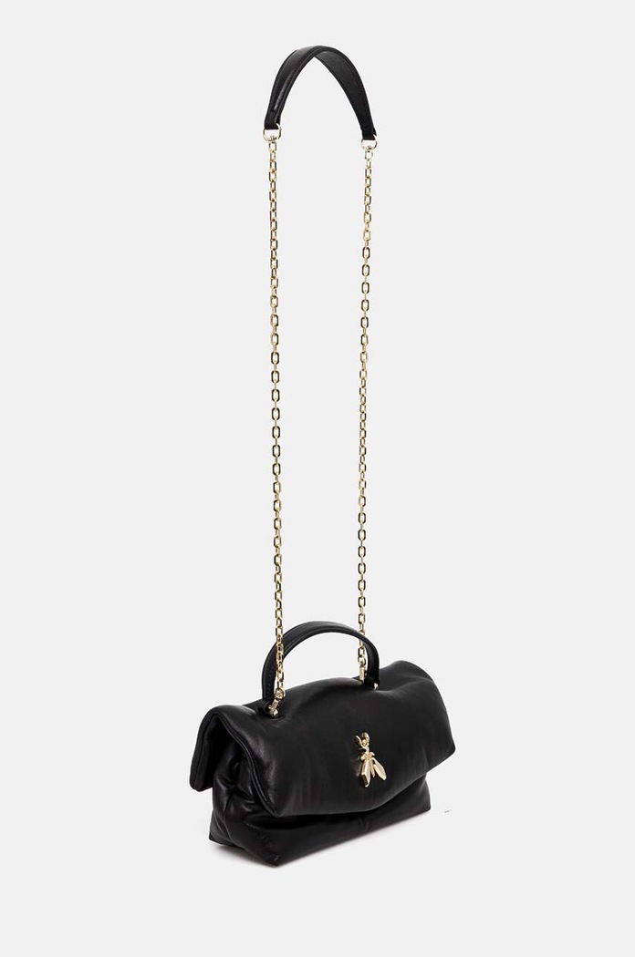 Δερμάτινη τσάντα Patrizia Pepe 8B0201.L113 μαύρο AW24