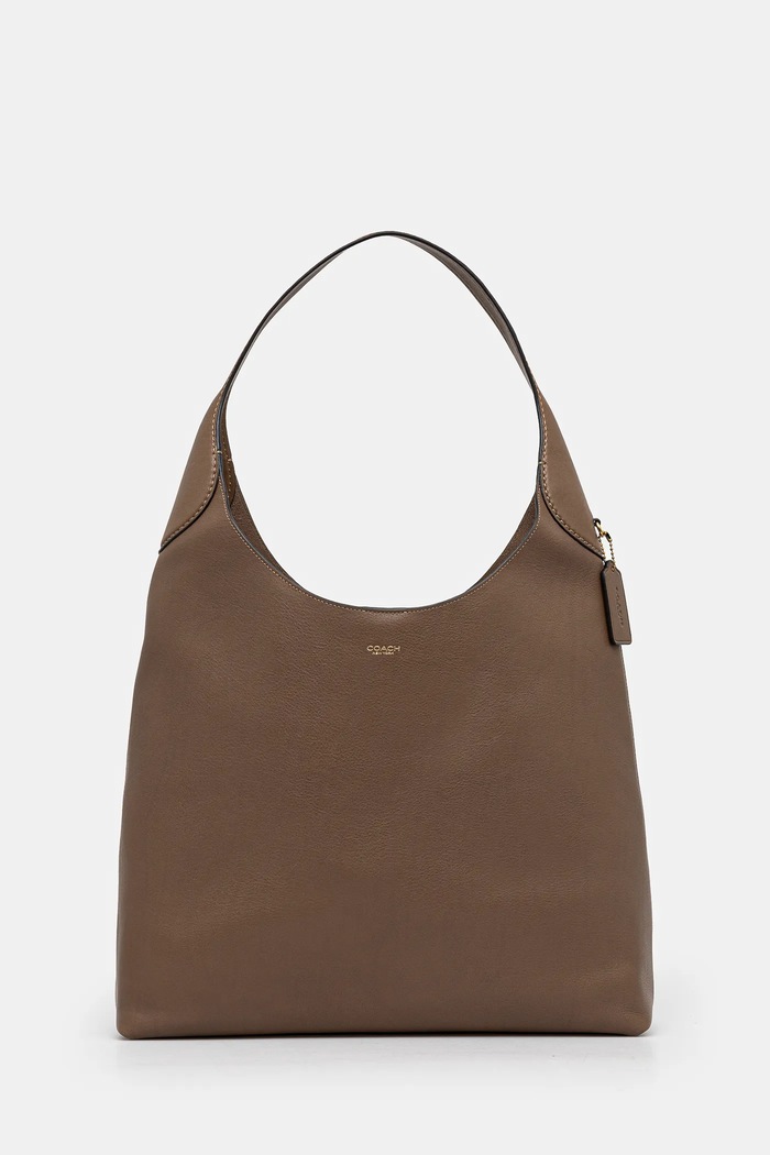 Kožená kabelka Coach Brooklyn Shoulder Bag 39 usňová koža hnedá CU044