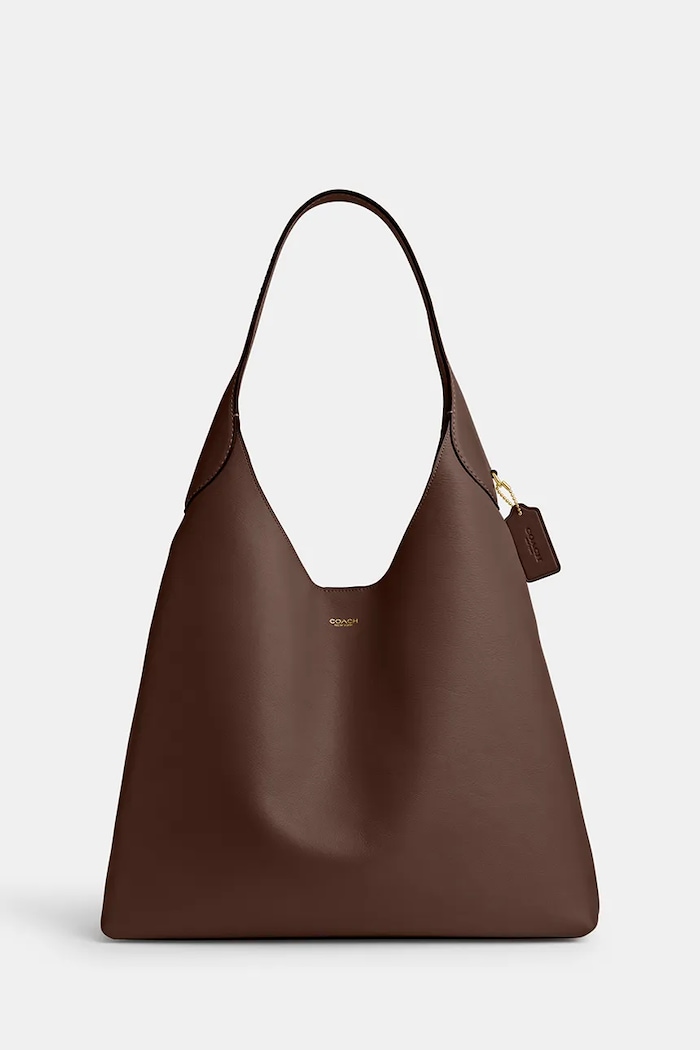 Шкіряна сумочка Coach Brooklyn Shoulder Bag 39 гладкий коричневий CU044