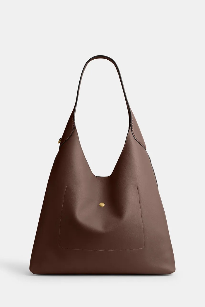 Шкіряна сумочка Coach Brooklyn Shoulder Bag 39 CU044 коричневий AA00