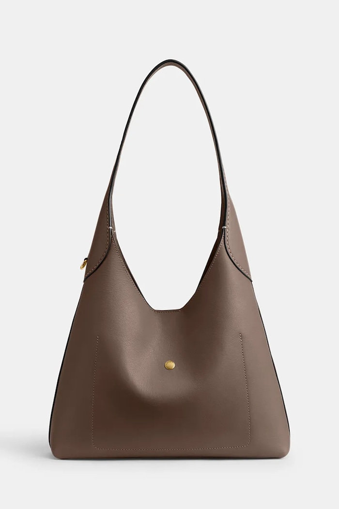 Coach geantă de piele Brooklyn Shoulder Bag 28 CU068 maro AA00
