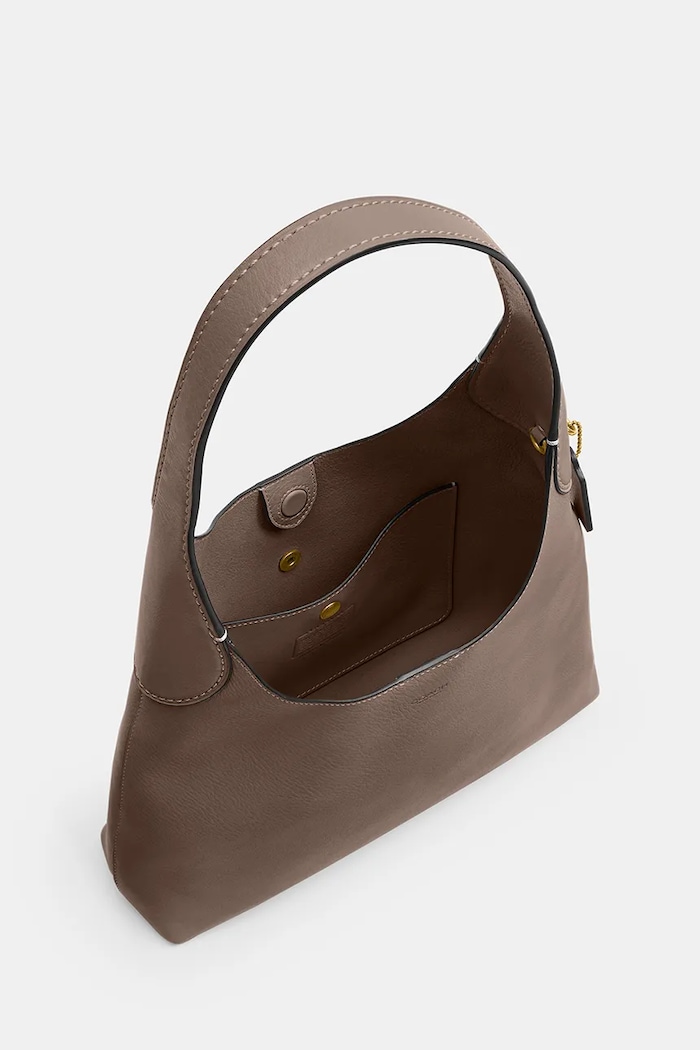 Coach geantă de piele Brooklyn Shoulder Bag 28 CU068 maro