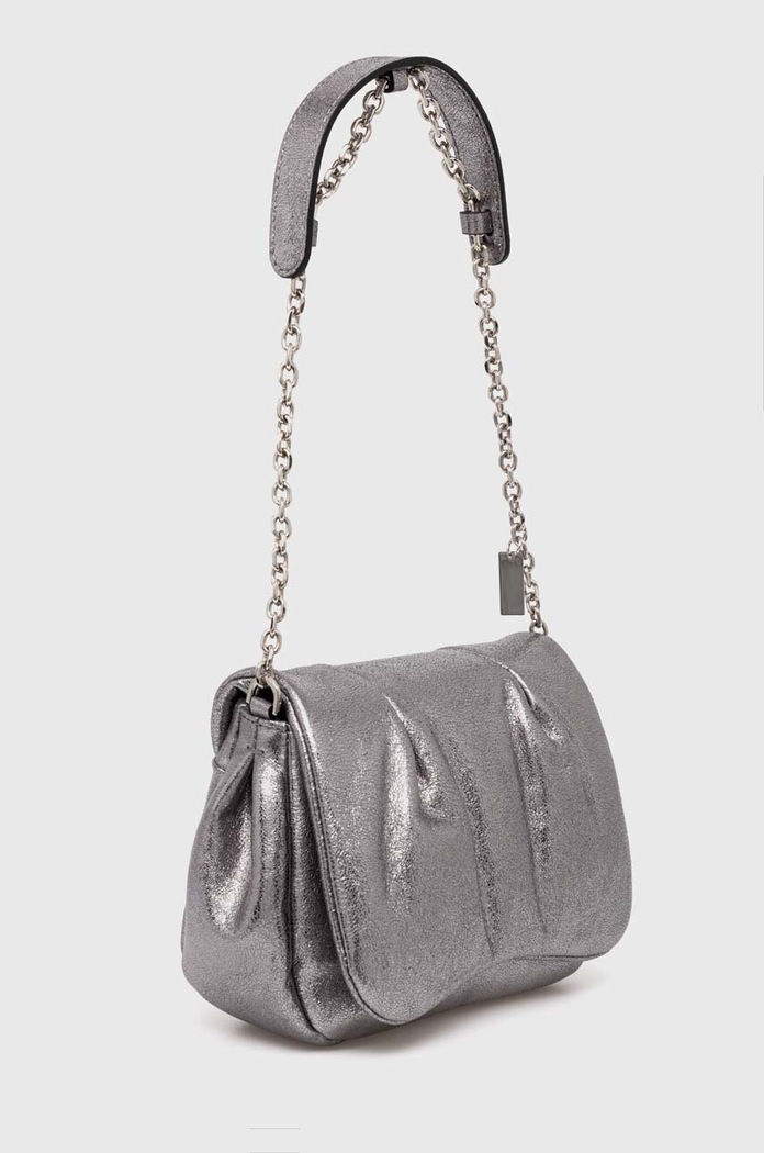 Kožená kabelka Gianni Chiarini GLENDA BS.10996.PRT stříbrná AW24