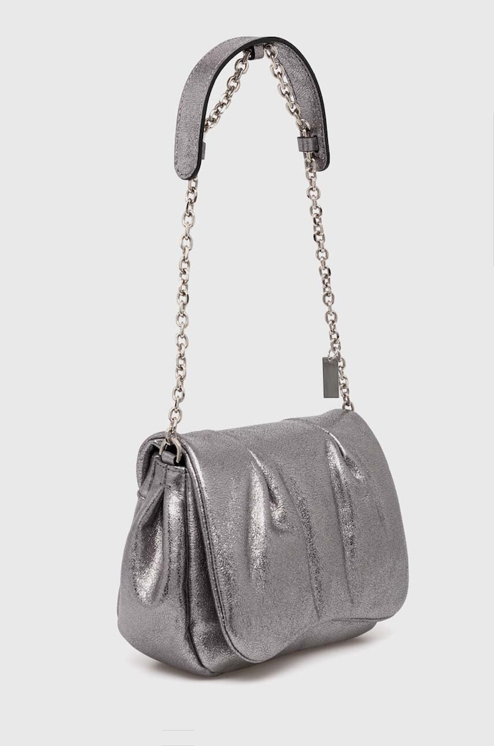 Kožená kabelka Gianni Chiarini GLENDA BS.10996.PRT stříbrná AW24