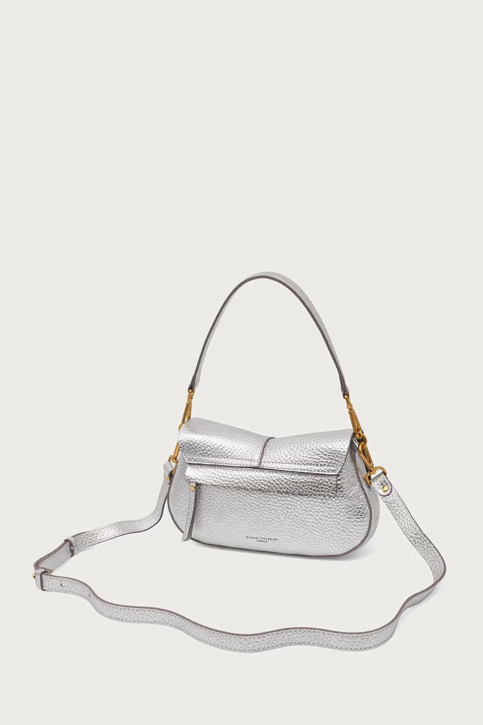 Akcesoria Gianni Chiarini Torebka crossbody damska skórzana HELENA ROUND BS.11088.TKL srebrny
