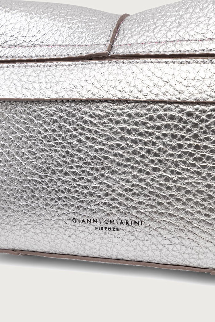 Torebka crossbody damska skórzana HELENA ROUND Gianni Chiarini BS.11088.TKL srebrny