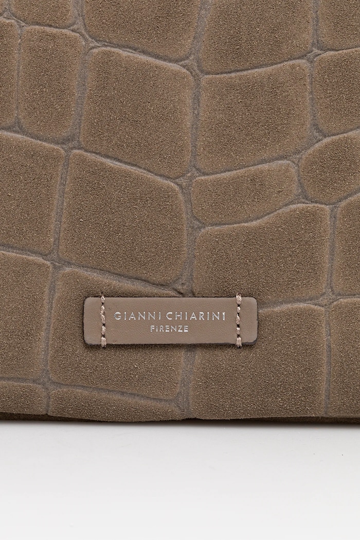 Accesorii Gianni Chiarini geantă de mână din piele întoarsă NORA POUCH BS.10225.CM.PL verde