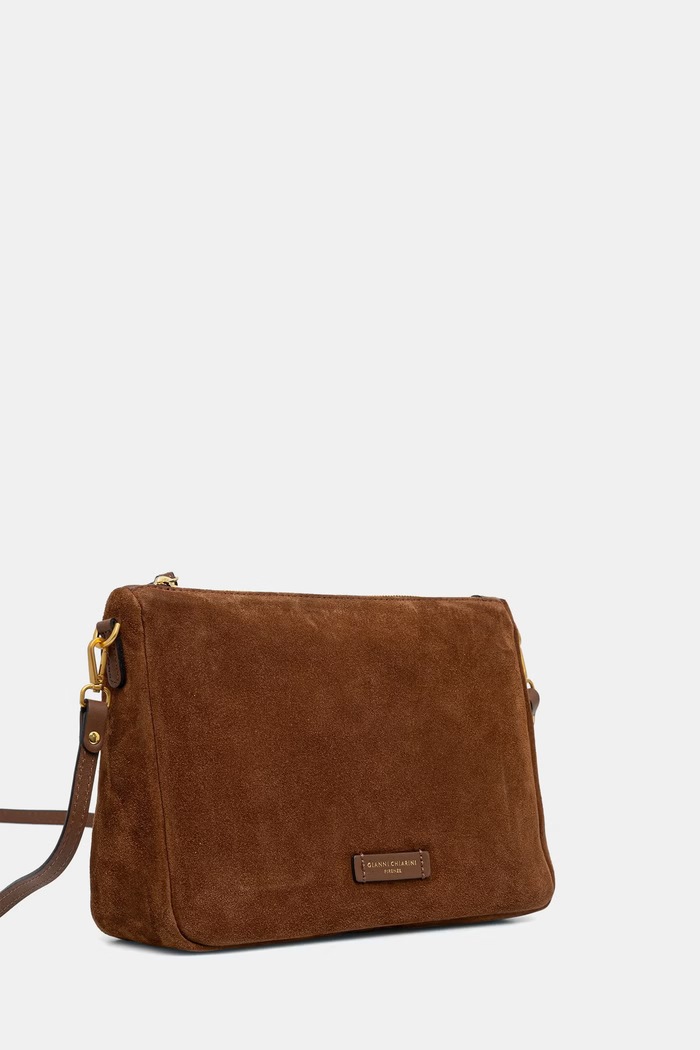 Gianni Chiarini torebka crossbody damska zamszowa NORA POUCH BS.10225.CM.PL brązowy AW25