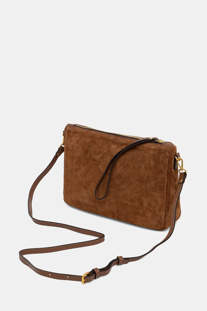 Akcesoria Gianni Chiarini torebka crossbody damska zamszowa NORA POUCH BS.10225.CM.PL brązowy