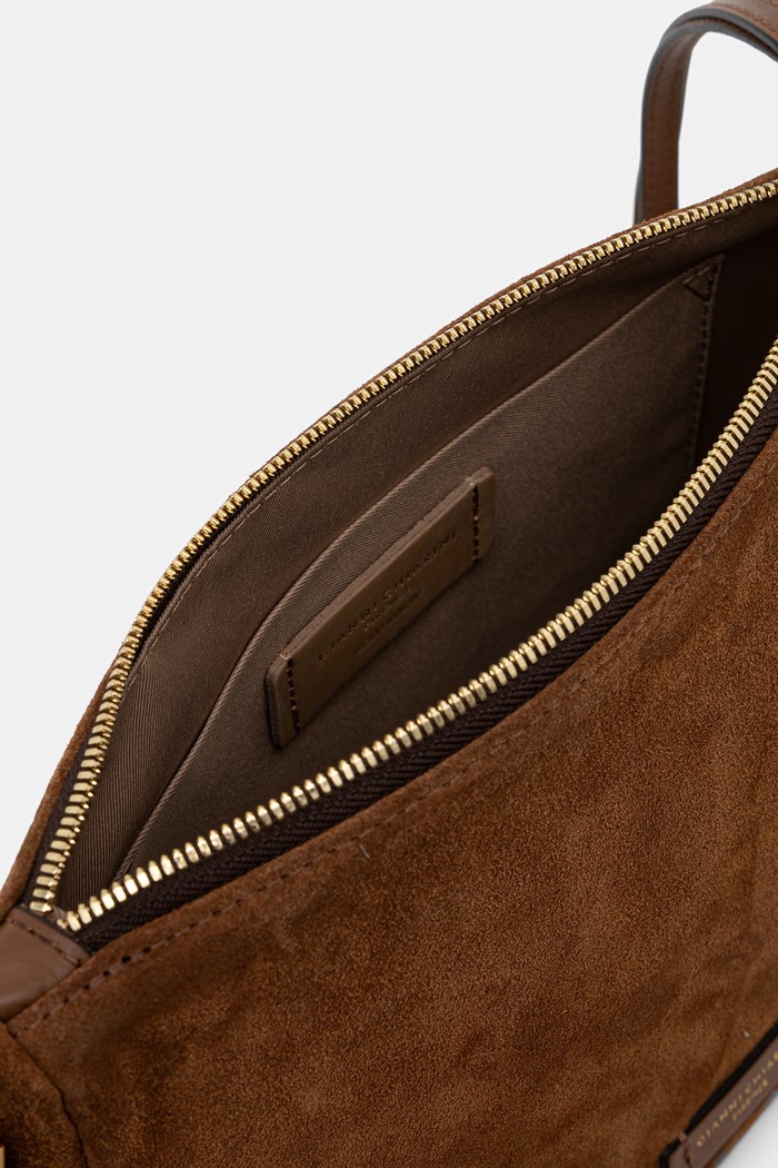 Gianni Chiarini torebka crossbody damska zamszowa NORA POUCH BS.10225.CM.PL brązowy