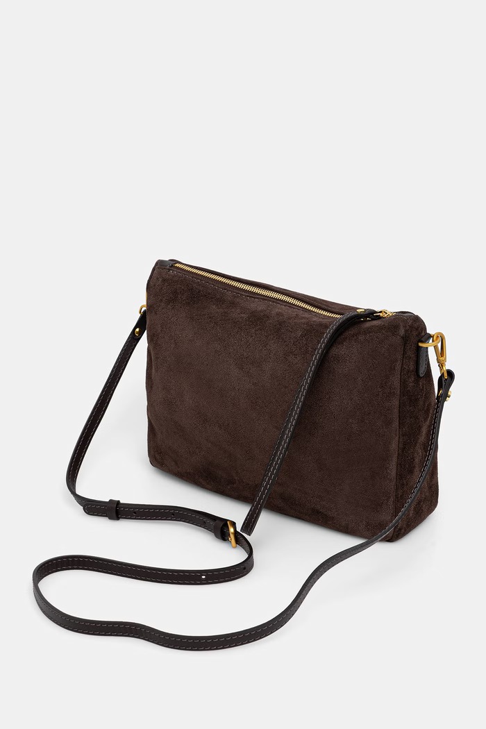 Doplňky Gianni Chiarini crossbody kabelka dámská semišová NORA POUCH BS.10225.CM.PL hnědá